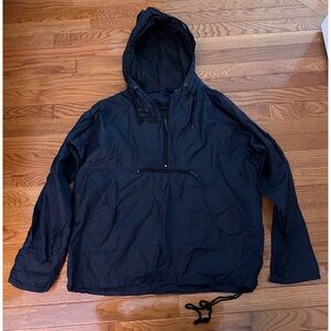 GAP UNISEX Navy Blue Hooded Windbreaker - S